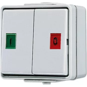 JUNG 639W Push-Button Switch Insert, 1-Pole NO, 10A 250V, White