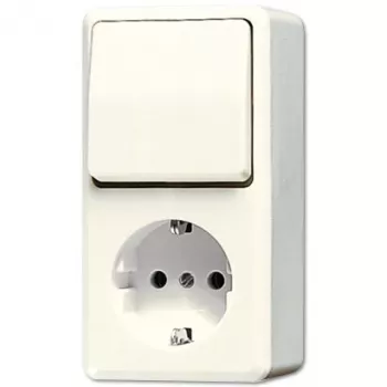 JUNG 676A Schuko Socket Outlet Type F Ivory