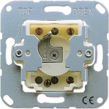 JUNG CD134.18WU Key Switch, 2-Pole Changeover, 250 V AC, 10 A, Flush-Mounted, Alpine White