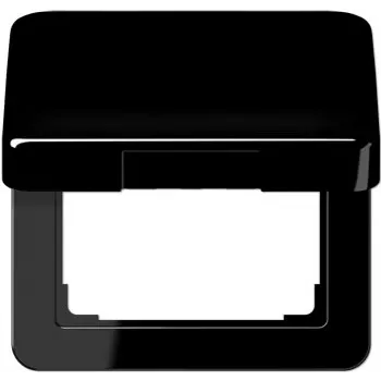 JUNG CD590KLSW Hinged Lid Cover Plate 50x50 mm Black Glossy for CD 500 Range