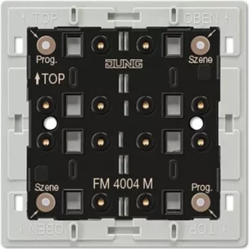 JUNG FM4004M Wireless Wall Transmitter Module, 4-Channel, EnOcean 868.3 MHz, Batteryless