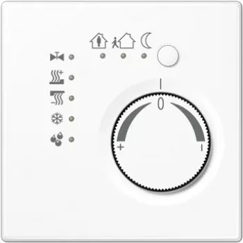 JUNG KNX Continuous Room Temperature Controller with Integrated Bus Coupler, LS-design, Alpine White LS2178WW