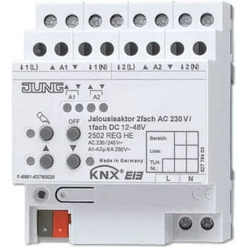 JUNG KNX Shutter Actuator REG Housing 4TE 2502 REGHE
