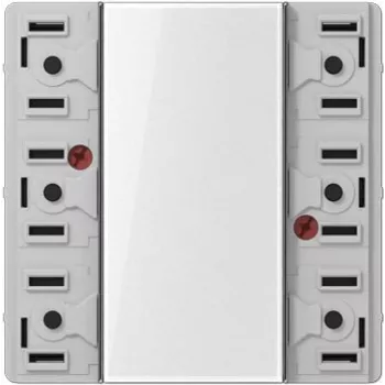 JUNG LS 5073 TSM Push-Button Switch Insert, 3-Gang, 10A 250V, Alpine White