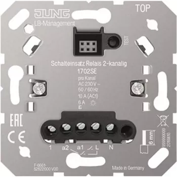 JUNG Relay Switching Insert, 2-Channel, 230 V AC, Potential-Free NO Contacts, 10 A 1702SE
