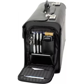 Jüscha 45057 Genuine Leather Attaché Briefcase Black
