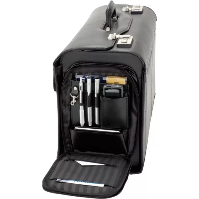 Jüscha 45057 Genuine Leather Attaché Briefcase Black