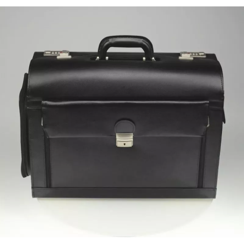 Jüscha 45057 Genuine Leather Attaché Briefcase Black