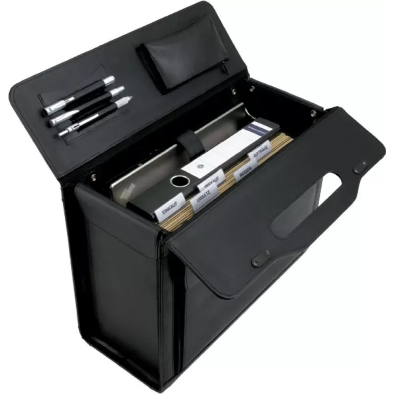 Jüscha 45057 Genuine Leather Attaché Briefcase Black