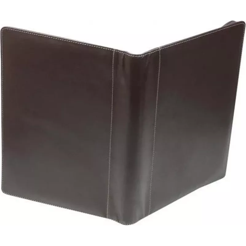 JÜSCHA Alassio A4 MONACO Zippered Leather Document Folder - Antique Dark Brown 30054