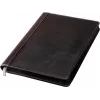 JÜSCHA Alassio A4 MONACO Zippered Leather Document Folder - Antique Dark Brown 30054