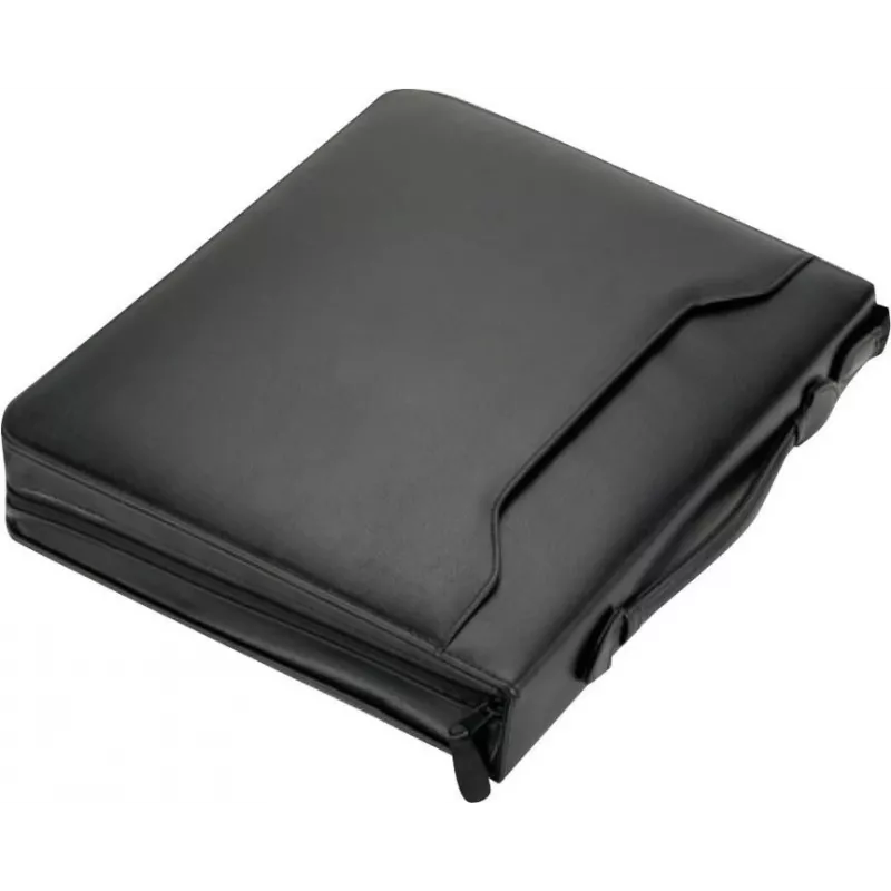 JÜSCHA Alassio BERGAMO A4 Zipper Document Folder Faux Leather Black 31506
