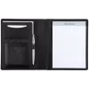 JÜSCHA Alassio Bormio Writing Portfolio A5 Nappa Leather Black with Notepad and Pen 43008