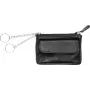 JÜSCHA Alassio Key Case, Nappa Leather, Black, Front Pocket, 2 Key Rings - 1 Piece (43119)