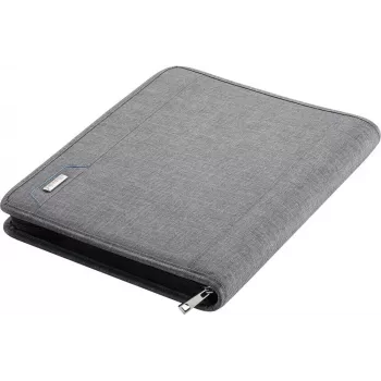 JÜSCHA Alassio Lazio A4 Zippered Document Folder Polyester Grey 30116