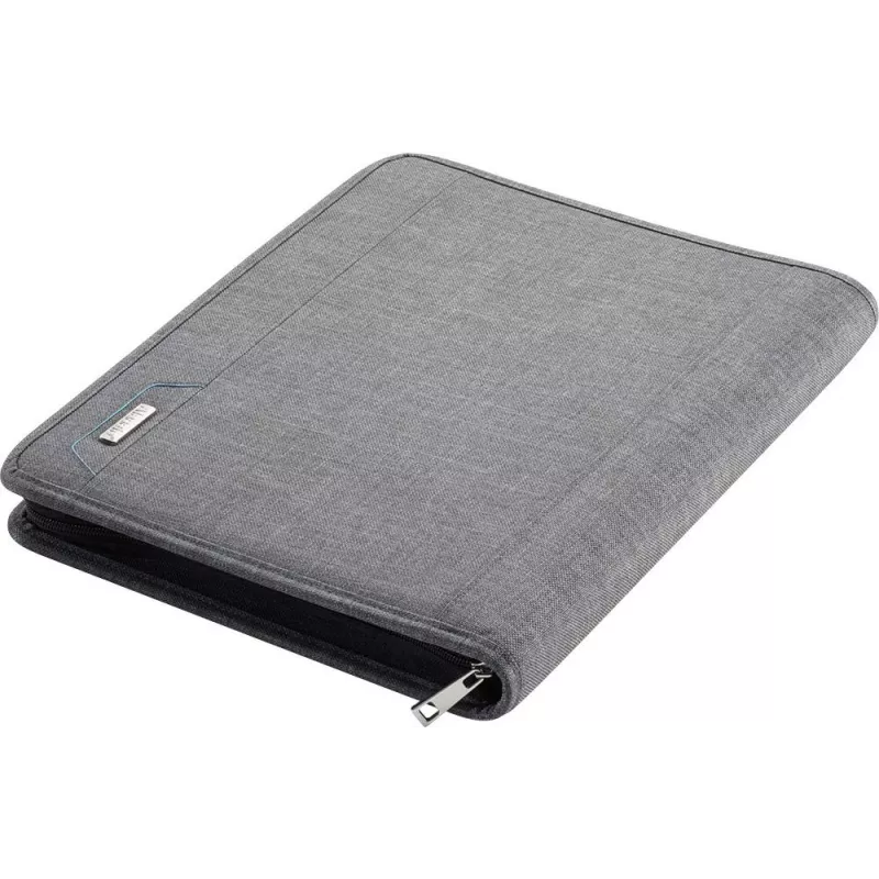 JÜSCHA Alassio Lazio A4 Zippered Document Folder Polyester Grey 30116