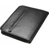 JÜSCHA Alassio LIMONE A4 Zipper Document Folder Faux Leather Black 30043