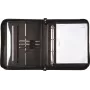 JÜSCHA Alassio LIMONE A4 Zipper Document Folder Faux Leather Black 30043
