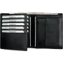 JÜSCHA Alassio Men's Leather Wallet with RFID Protection, Black 42006