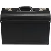JÜSCHA Alassio Pilot Case Faux Leather Black 28L 15.6 inch Laptop 45028