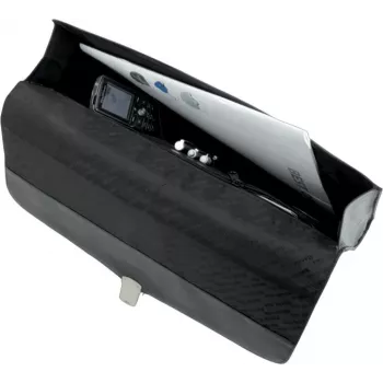 JÜSCHA Alassio UDINE A4 Document Ring Binder Faux Leather Black 40 mm Spine 2-Ring 25 mm 41014
