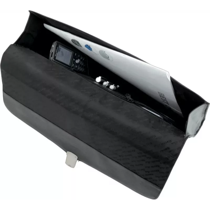 JÜSCHA Alassio UDINE A4 Document Ring Binder Faux Leather Black 40 mm Spine 2-Ring 25 mm 41014