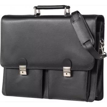 JÜSCHA Alassio Veneto Briefcase, Imitation Leather, Black (47118)