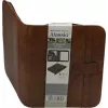 JÜSCHA Alassio VITERBO Document Folder with Zipper, Faux Leather, Brown, A4, 2 Pen Loops, 4 Card Slots, 2 Document Compartments, Calculator Pocket, Writing Pad Pocket, Splash-proof (30053)