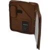 JÜSCHA Alassio VITERBO Document Folder with Zipper, Faux Leather, Brown, A4, 2 Pen Loops, 4 Card Slots, 2 Document Compartments, Calculator Pocket, Writing Pad Pocket, Splash-proof (30053)