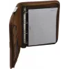 JÜSCHA Alassio VITERBO Document Folder with Zipper, Faux Leather, Brown, A4, 2 Pen Loops, 4 Card Slots, 2 Document Compartments, Calculator Pocket, Writing Pad Pocket, Splash-proof (30053)