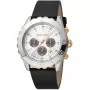 JUST CAVALLI MAN JC1G214L0025 42mm Quartz Analog Watch Black Dial Leather Strap