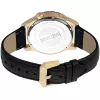 JUST CAVALLI MAN JC1G217L0035 Quartz Analog Watch 42mm Black Dial Stainless Steel Case Black Leather Strap