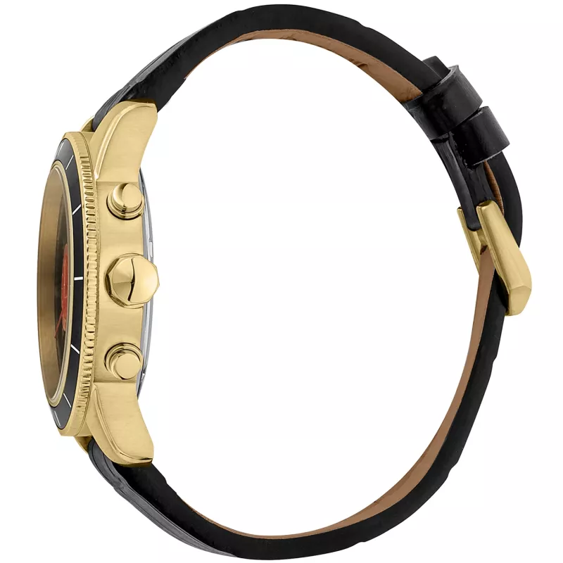 JUST CAVALLI MAN Watch JC1G215L0025 (42mm) - Black Dial, Leather Strap