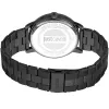 JUST CAVALLI MAN Watch JC1G216M0065 42mm Black Dial Leather Strap Quartz
