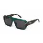 JUST CAVALLI Unisex Rectangular Sunglasses SJC101V5507LG Havana Acetate Brown Gradient Lens 55/18/145 mm