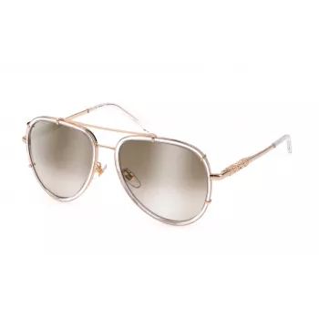 JUST CAVALLI Unisex Sunglasses SJC029V570P79 Brown Havana Frame Grey Polarized Lens 57/17/140 mm