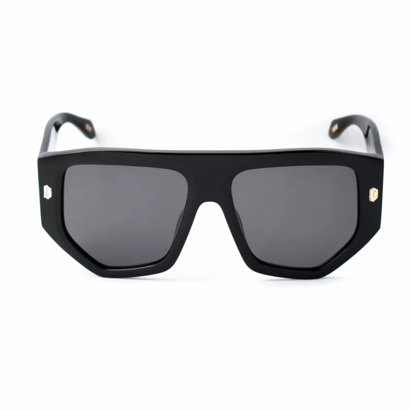 JUST CAVALLI Unisex Sunglasses SJC097V580700 Black Acetate Frame Grey Polycarbonate Lens 58/17/140 mm