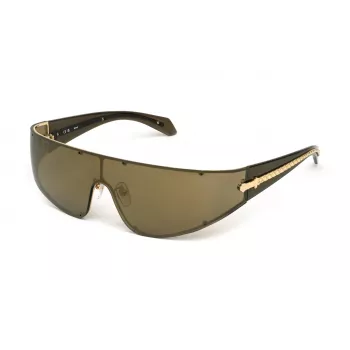 JUST CAVALLI Unisex Sunglasses SJC113-99300G Oversized Square Black Frame Grey Gradient Lens