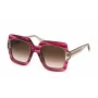JUST CAVALLI Women's Butterfly Cat Eye Sunglasses SJC023V530933 - Shiny Black Frame, Gradient Smoke Lens, 53mm