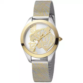 JUST CAVALLI Women's Watch JC1L210M0065 32mm Silver Stainless Steel Milanese Mesh Bracelet