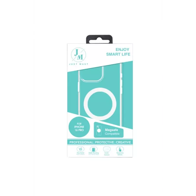 JUST MUST JM MAGSAFE CRYSTAL I for iPhone 16 Pro Clear