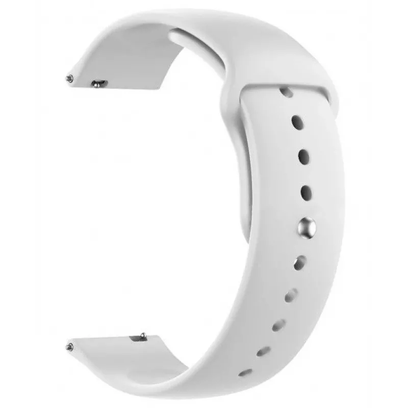 Just Must JM S1 Silicone Watch Strap 22 mm White for Samsung Galaxy Watch 4/5/6 and More
