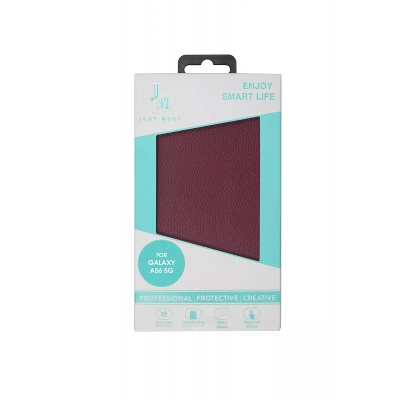 JUST MUST JM STAND FLIP CASE for Galaxy A56, Burgundy