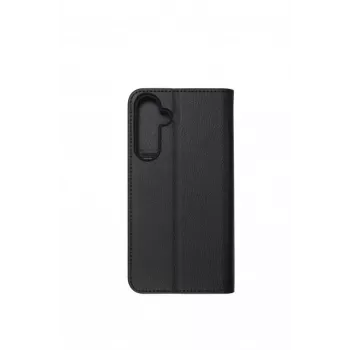 JUST MUST JM Stand Flip Case for Samsung Galaxy A35 5G, Black – PU Leather Wallet with Card Slots and Kickstand