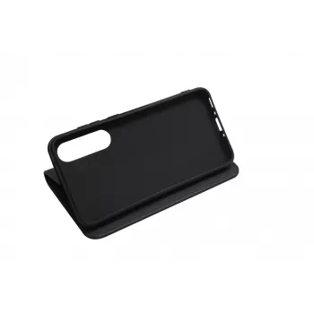 JUST MUST JM Stand Flip Case for Samsung Galaxy A35 5G, Black – PU Leather Wallet with Card Slots and Kickstand