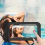 JUST MUST Waterproof Phone Pouch Black – IPX8 30m Submersible Case for Smartphones