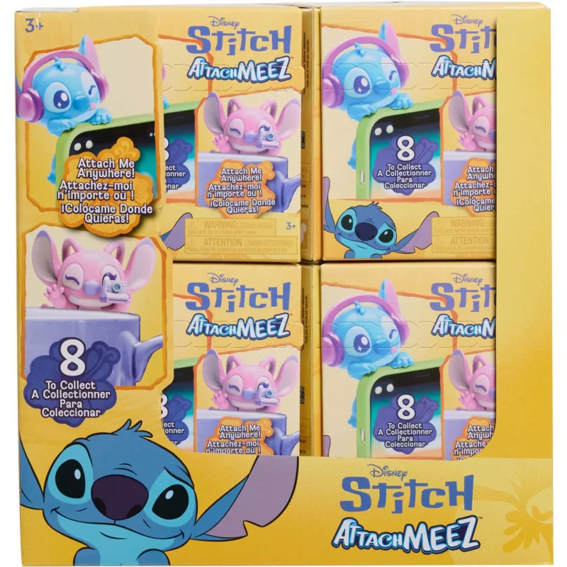 Just Play Disney Stitch Attachmeez Collectible Mini Figure (Random)