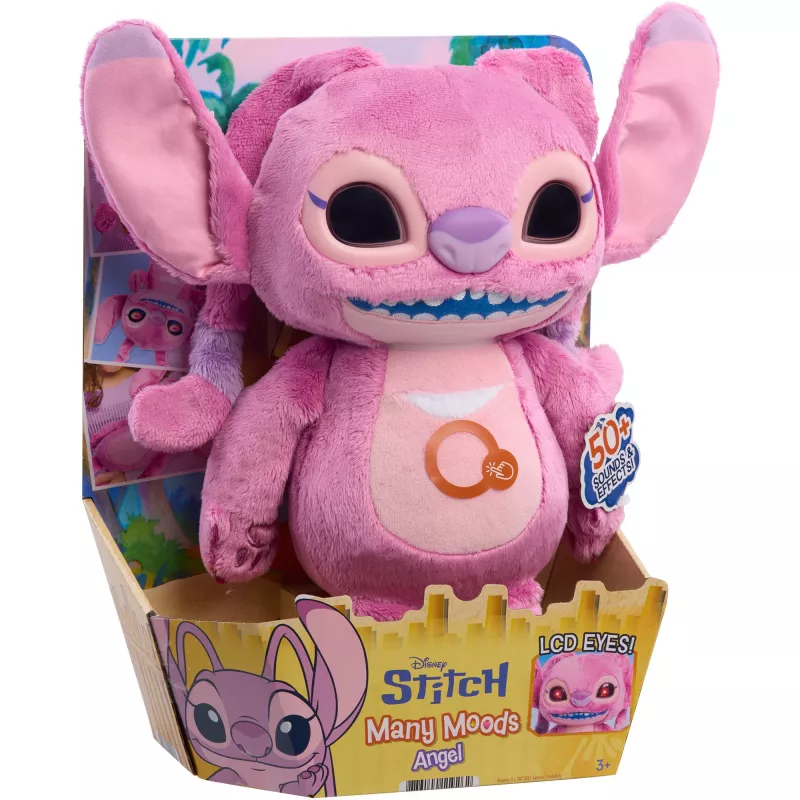 Just Play Disney Stitch Many Moods Angel Plush Toy - Pink - 7 Inches