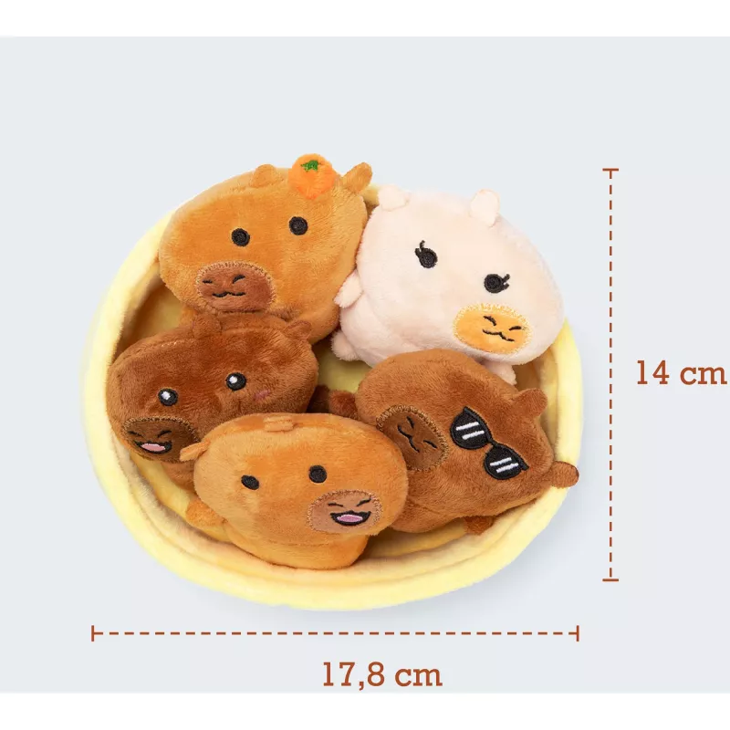 JUST PLAY Emotional Support Capybaras Plush Toy 7 inch Brown/Tan
