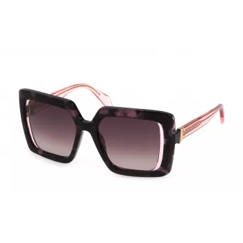 JUSTCAVALLI Women's Sunglasses SJC027-5309SJ - Black Square Frame with Grey Gradient Lens - 53mm